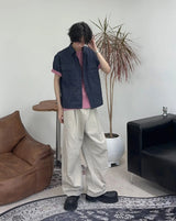 ケアツーポケットクロップチェックシャツ
