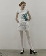Precious Key Lace Skirt White
