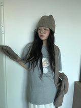 スノーマンオーバーサイズTシャツ (4 Colors)