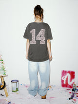 LACE LOGO TEE CHARCOAL