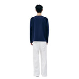 ESSENTIAL LONG BASIC TEE [NAVY]
