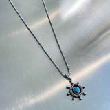 Vintage Blue Helm Pendant