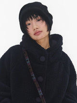 Soft Cone Knit Beanie Black