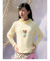 UnsocialNight春夏新作オリジナルデザインかわいいプリント二色フード付きTシャツ