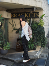 smile boot cut pants black