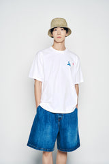 25SS WIDE BASIC DENIM SHORT PANTS BLUE