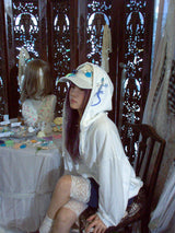 Dozzing hooded zip-up ( White )