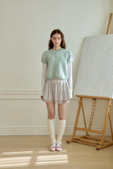 PETIT PUFF KNIT CARDIGAN
