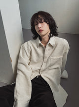 Arrow brooch tweed shirt