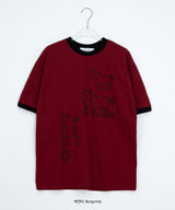 [unisex] Moab Horse Printing Ringer Short Sleeve Tee