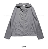 Tech Color Matching High Neck Hood Zip-Up