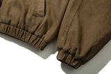 Over Dying Hooded Work Jacket (Beige)