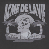 25SS ビーチオパンチュウサギピグメント半袖Tシャツ チャコール
