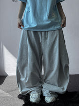 Relax Parachute Balloon Wide Pants with Keyring Detail 2color