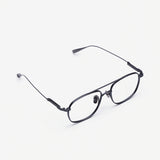 Knouun Square titanium glasses CODE. 102. G Black N Gray
