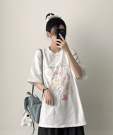 3st Digital Printed Short Sleeve T-Shirt #TeddyBear #Ballerina #Ribbon