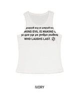 Hua Half Lettering Semi Overfit Sleeveless
