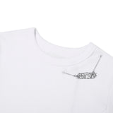 COLLECTION METAL POINT RIBBED T-SHIRT [WHITE]