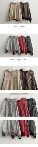 Florence Badge Point Dangara Two Way Hooded Zip-Up