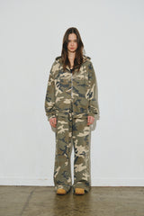 lg camo hood zip up (beige)