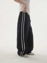 Rise track line pants -2C