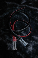 Distressed Leather Metal Buckle Belt