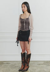 TINA BUCKLE CARGO SKIRT black