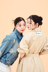 damage denim jacket