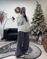 Raven Velvet Track Pigment Brushed Pants