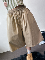 Frendi Cotton Multi Over Long Bermuda Pants 5 Color 