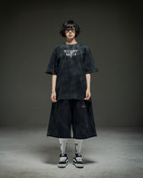 Washed destroyed bermuda P dusty gray