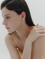 26SS★ H Edition Silver Rainy One-Touch Earrings