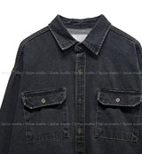 Mar Crop Cutting Denim Shirt