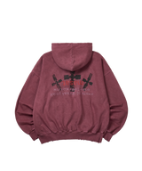 P. Crusades hood zip _ Solid pink 