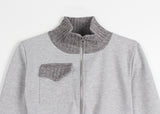 TOUCH KNIT ZIP-UP
