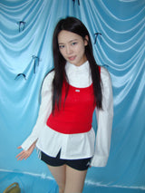 basics sleeveless - type 4(red,white,blue,flower)