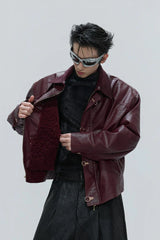 Ostrich Leather Lined Puffer Jacket