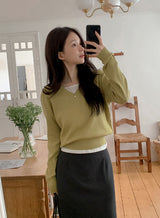 FM Daily Basic V-neck Knit (10color)