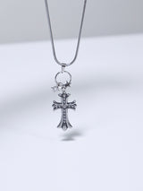 antique cross cubic necklace