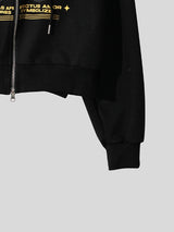 Winnie crop two way hoodie zip-up