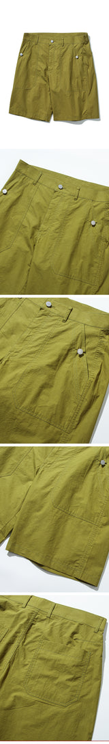 ウォッシュドコットンファティーグバミューダパンツ_Olive Green