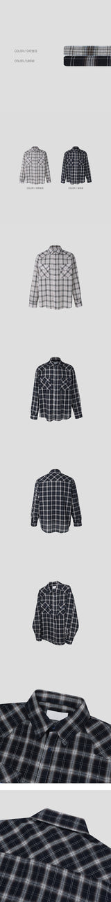 [Unisex]オムチェックシャツ(2color)