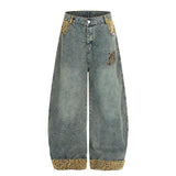 Leopard One Pocket Wide Pants