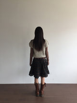 Kiko cap sleeve half knit (2color)