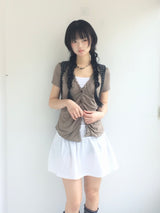 vintage shirring button t