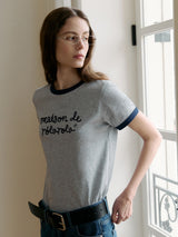 MAISON DE ROLA RINGER T-SHIRT GY+NV