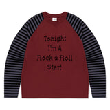 ROCK STAR RAGLAN STRIPE LS TEE