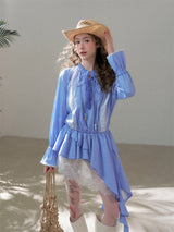 Cotton Embroidered Lace Flower Beads Romantic Dress