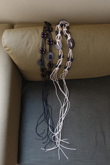 BOHO WOOD BEADS STRING BELT (IVORY, BLACK 2COLORS!)