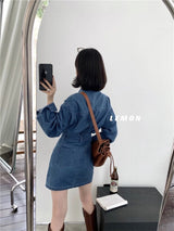 [SALE] denim shirt skirt two-piece dress